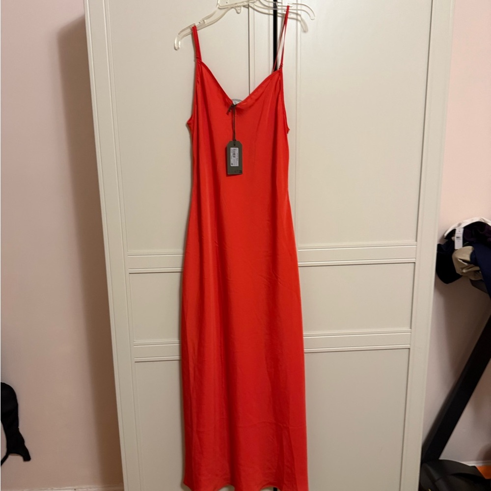 All Saints Red Slip Dress